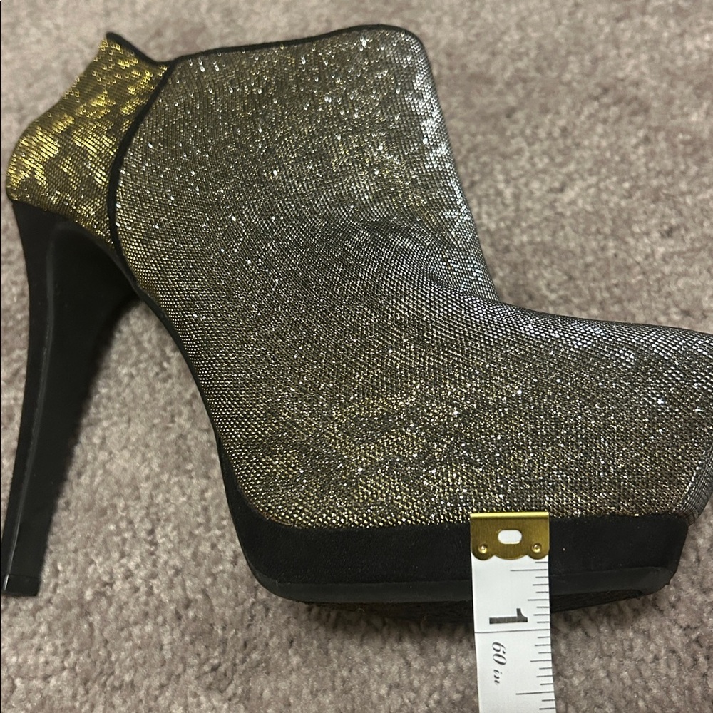 Gianni Bini Black, Gold and Silver Glitter Heels sz: 7.5 - Picture 11 of 11